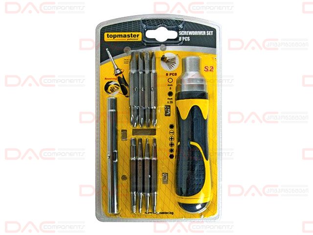 DAC Components – Screwdriver set 890 SCR SET 8pcs TopMas.