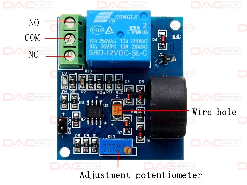 DAC Components – Module AR0075 AC Current Detection Sensor 5A 12V