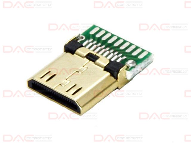 3745 MINI HDMI MALE+PCB 19 PIN