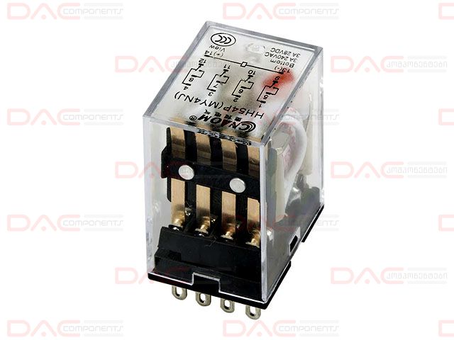 Relais 855AW-1A-C1 12VDC Ou 24VDC - Lot De 2 Relais 4 Broches 30A Pour Automatisation Et Contrôle